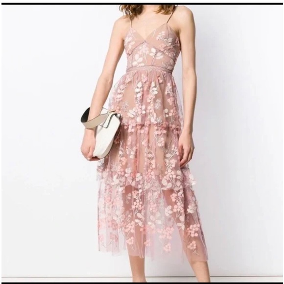 Self-portrait sakura long dress us4 uk8 - Picture 5 of 6